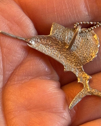 Sterling ailver 925 Sword fish 925 pendant necklace