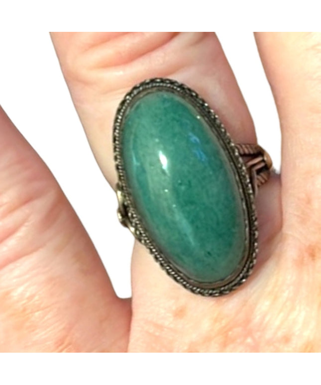 Sterling silver Jadite Adjustable ring Thai
