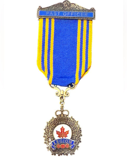 Vintage brass Past officer LEGION Metal ribbon