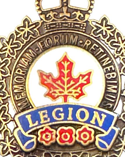 Vintage brass Past officer LEGION Metal ribbon