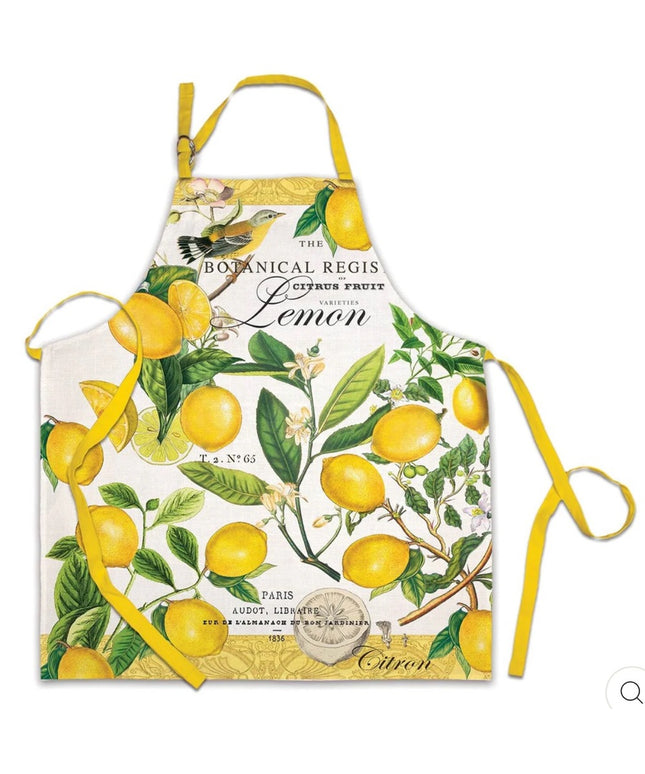 MICHEL DESIGN WORKS LEMON BASIL APRON New worh tags