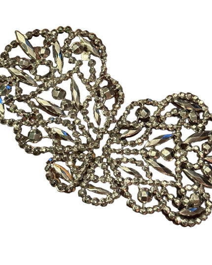 Antique France Victorian ornate Steel Cut 1800s  Haute Couture Belt Buckle set
