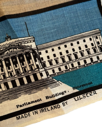 Vintage Ulster 71 Ireland Linen tea towel Northern Irish