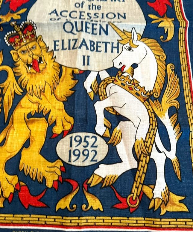 New Old Stock “ULSTER Weavers” Queen Elizabeth’s "Gold Jubilee" Tea Towel