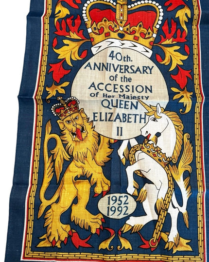 New Old Stock “ULSTER Weavers” Queen Elizabeth’s "Gold Jubilee" Tea Towel