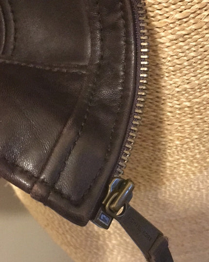 Brown Michael Kors leather moto Jacket VG