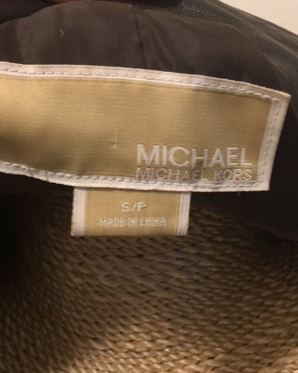 Brown Michael Kors leather moto Jacket VG