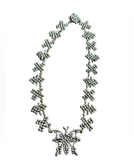 Antique art deco butterfly cut steel stunning Victorian link necklace
