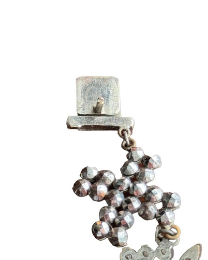 Antique art deco butterfly cut steel stunning Victorian link necklace