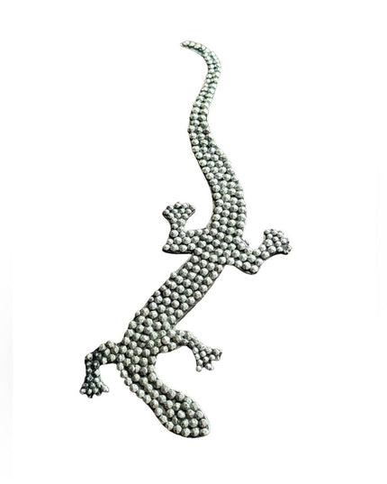Vintage silver finish aligator lizard brooch gecko