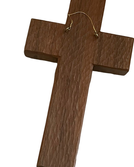 Antique Hand made wood cross with Jasper religous Maple