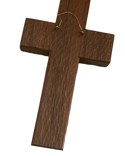 Antique Hand made wood cross with Jasper religous Maple