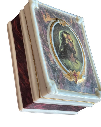 Enesco Vintage 1992 Head id jesus ceramic trinket box