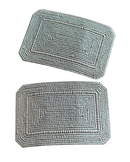 Antique art deco Victorian silver finish French  shoe buckles