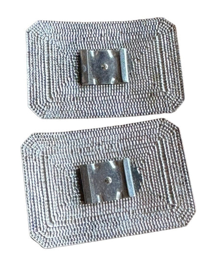 Antique art deco Victorian silver finish French  shoe buckles