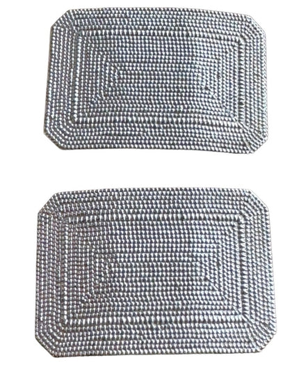 Antique art deco Victorian silver finish French  shoe buckles