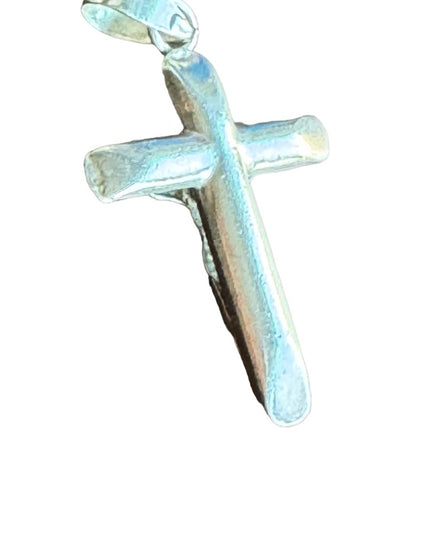Vintage sterling silver Mexico handmade crucifix cross pendant Catholic