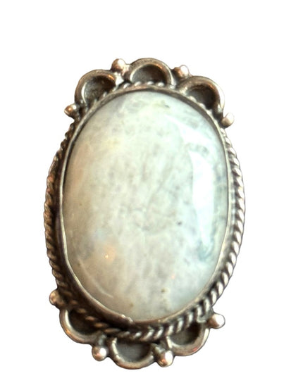 Vintage moonstone sterling silver 925 ring large statement