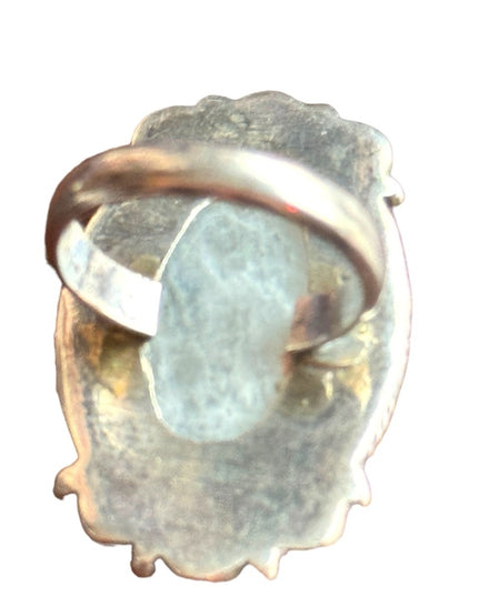 Vintage moonstone sterling silver 925 ring large statement