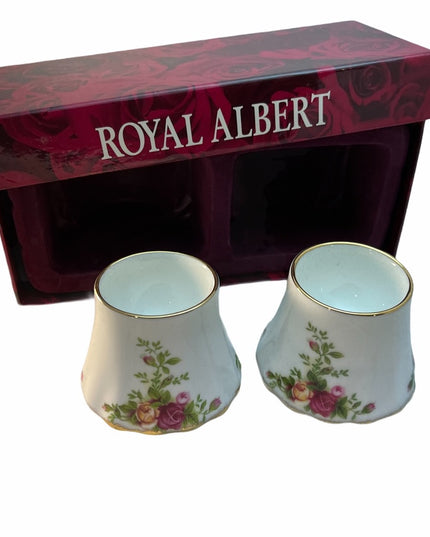 - New Royal Albert Egg cups x2 pcs Old Country Roses