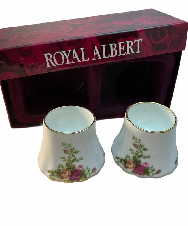 - New Royal Albert Egg cups x2 pcs Old Country Roses