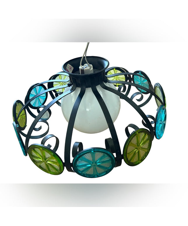 Mid Century Light trends 1970s Lime wedge RARE Ceiling light