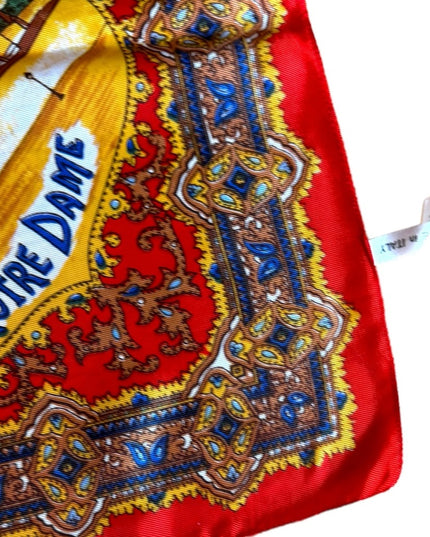 Vintage 1960s Paris France Made in Italy Souvenier tourist scarf Eiffel Tower