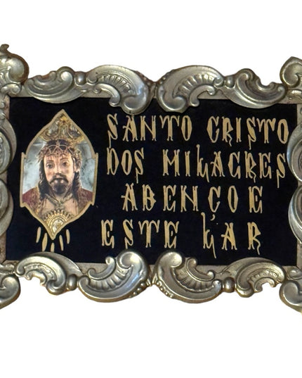 Linobela Valadares Santo Cristo Jesus religious Ornate Frame Portugual vintage