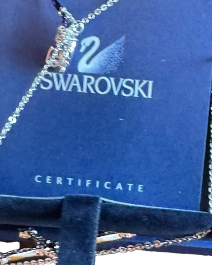 Swarovski Authentic (Swan) Crystal fancy cross necklace Rhodium plated NWT BX