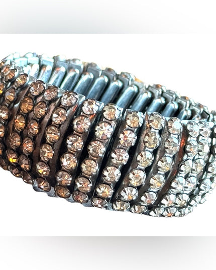 Empire Made Expandable Diamante Bracelet Vintage 1960s Rhinestone crystals