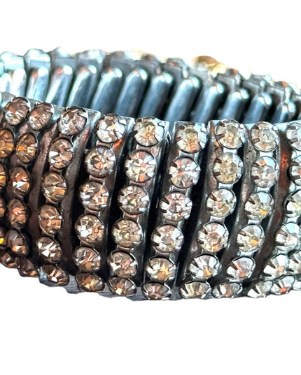 Empire Made Expandable Diamante Bracelet Vintage 1960s Rhinestone crystals