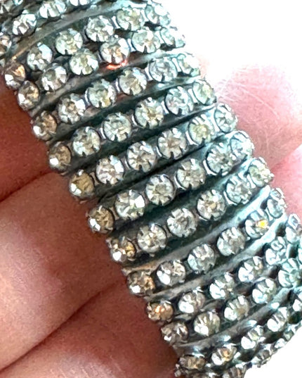 Empire Made Expandable Diamante Bracelet Vintage 1960s Rhinestone crystals