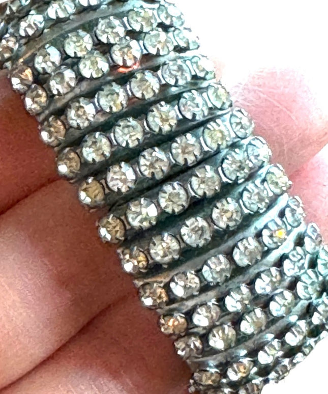 Empire Made Expandable Diamante Bracelet Vintage 1960s Rhinestone crystals