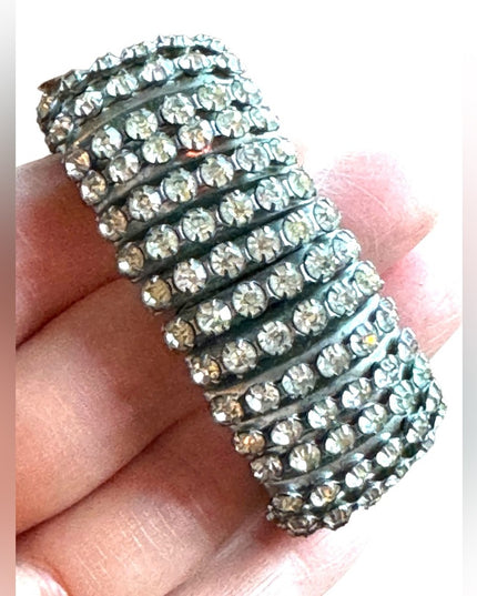 Empire Made Expandable Diamante Bracelet Vintage 1960s Rhinestone crystals