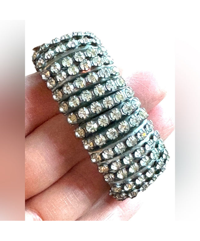 Empire Made Expandable Diamante Bracelet Vintage 1960s Rhinestone crystals