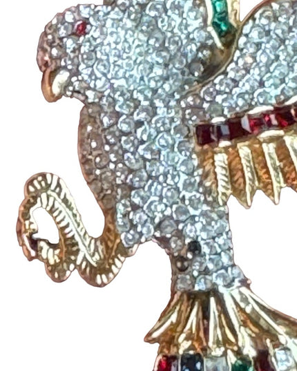 Lovely colorful crystal rhinestone  birds of paradise brooch rhinstones Dorlan