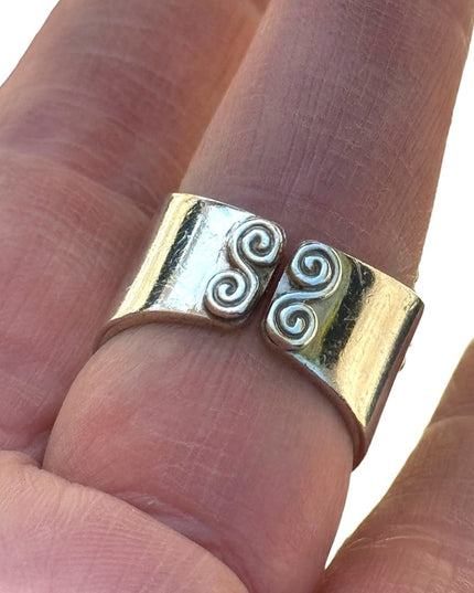 RARE Sajen Goddess Large Ruby Amethyst Garnet sterling silver 925 Ring c2004