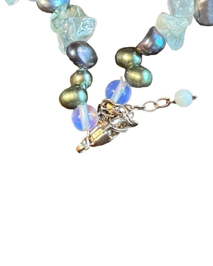 RARE Sajen 925 sterling silver 925 Gemstone fancy necklace