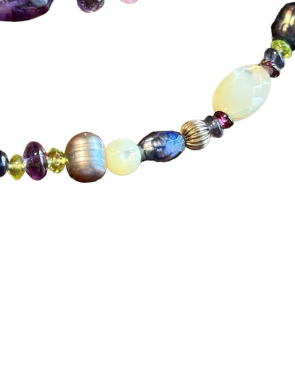 RARE Sajen 925 sterling silver 925 Gemstone fancy goddess necklace