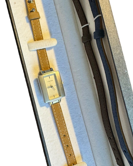Vintage Lancome Watch MIN with 3 leather bands