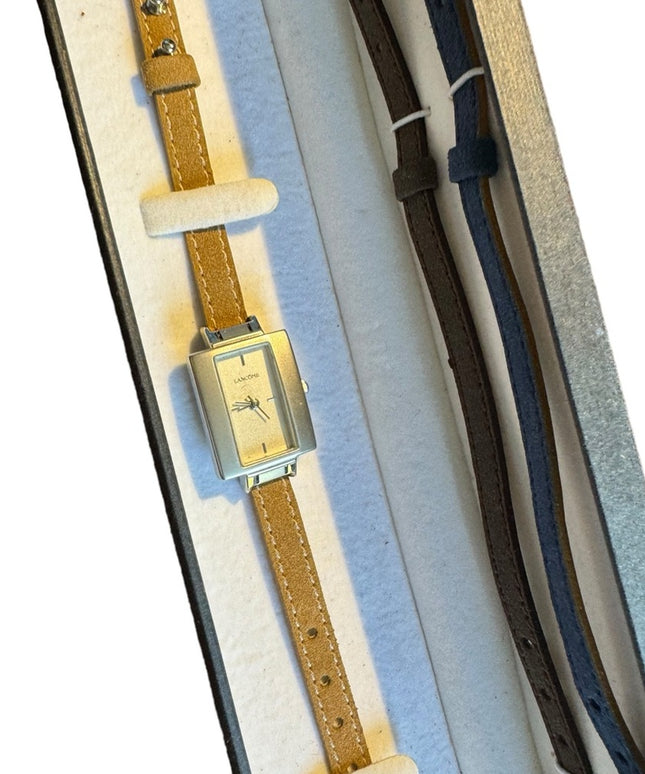 Vintage Lancome Watch MIN with 3 leather bands