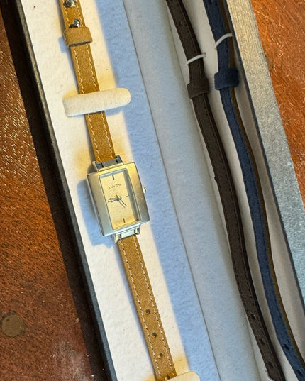 Vintage Lancome Watch MIN with 3 leather bands