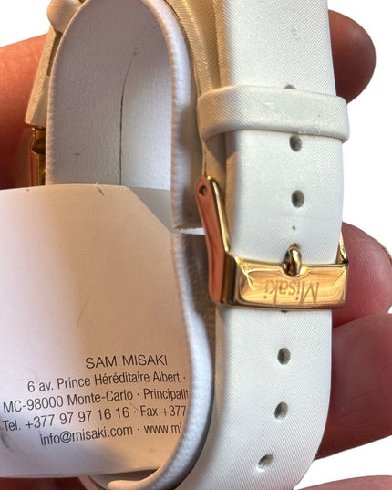 MISAKI with box Barletta watch white leather band