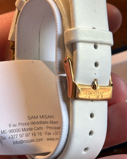 MISAKI with box Barletta watch white leather band
