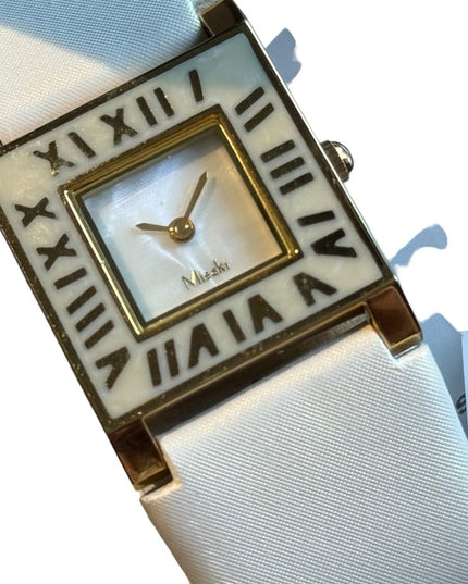 MISAKI with box Barletta watch white leather band