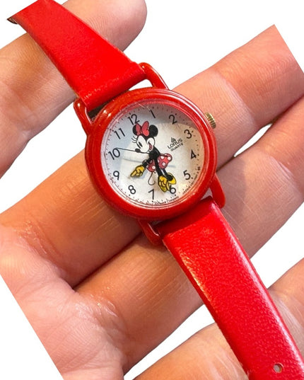 Vintsge LORUS Minnie mouse licenced Disney watch red strap
