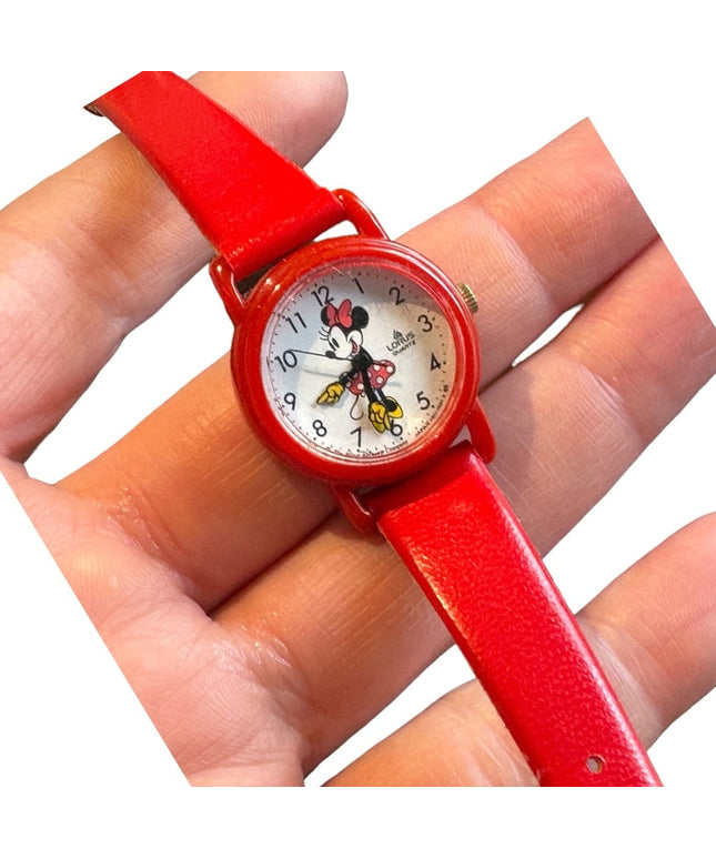 Vintsge LORUS Minnie mouse licenced Disney watch red strap