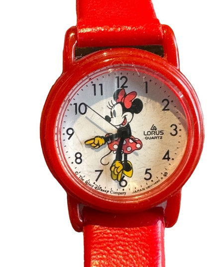 Vintsge LORUS Minnie mouse licenced Disney watch red strap