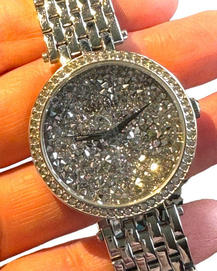 Stunning Caravelle By Bulova Sparkle swarovski crystal rhinestone watch
