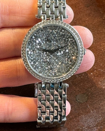Stunning Caravelle By Bulova Sparkle swarovski crystal rhinestone watch
